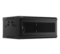 Lanberg Armoire Rack 19" Montage mural 4U 600x450 avec porte perforée noire