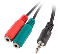 lanberg a ad 0023 bk jack 2xjack h h cable