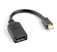 Lanberg Adaptateur Mini DisplayPort AD 0003 BK 1.2 vers DisplayPort femelle avec câble 10 cm