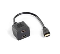 Lanberg Répartiteur vidéo HDMI AD-0019-BK 2x HDMI mâle/femelle 20 cm