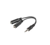 Lanberg AD-0024-BK câble audio 0,1 m 3,5mm 2 x 3.5mm Noir