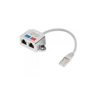 Lanberg Adaptateur T RJ45 AD 0026 S – 2x fiche femelle RJ45 Fast Ethernet – Gris