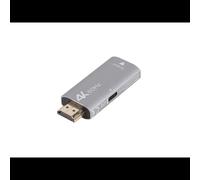 Lanberg AD-HD-DP-01 Adaptateur Vidéo HDMI 2.0 vers DisplayPort 1.2, 0m, 3840x2160 144Hz, Connecteurs Or, Mâle/Femelle, Argent