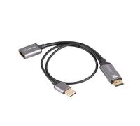 Lanberg AD-HD-DP-02 câble vidéo et adaptateur 0,2 m HDMI Type A (Standard) DisplayPort Argent