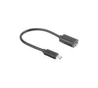 Lanberg AD-UC-UA-04 câble USB USB 3.2 Gen 1 (3.1 Gen 1) 0,15 m USB A USB C Noir