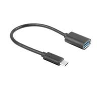 Lanberg AD-UC-UA-04 câble USB USB 3.2 Gen 1 (3.1 Gen 1) 0,15 m USB A USB C Noir