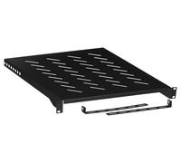 Lanberg Étagère pour rack AK-1005-B 19" Acier inoxydable Noir 1U 25 kg