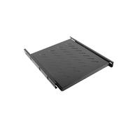 Lanberg AK-1007-B Étagère Ajustable Rack 1U 19" (48.3cm) Noire, Charge Max 60kg, 465x550x48mm, Profondeur 550mm, Poids 3.86kg