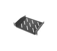 Lanberg AK-1012-B Étagère pour rack 10" (25.4cm), noir, 254x180mm, charge max. 20kg, profondeur 180mm, compatible racks standard, 1 pièce