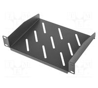 Lanberg Plateau fixe 1U 254 x 180 mm – jusqu'à 20 kg – Rack 10" Noir