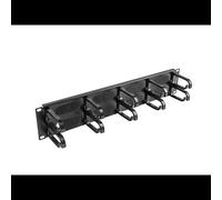 Lanberg AK-1204-B Panneau de Gestion de Câbles Rack 19" 2U Métal/Plastique Noir 482.6x80x88.9mm, poids 620g