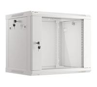 LANBERG ARMARIO Rack 19 â€ MONTAJE PARED 9U / 600X450 Para AUTOARMAS (PAQUETE Plano) Gris