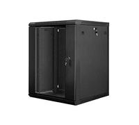 Lanberg Armoire murale WF01-6615-10B 15U 600×600 mm Noir Porte verre trempé