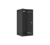 Lanberg Armoire Murale Rack 12U 10 Pouces Acier Noir avec Porte Vitrée