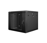 Lanberg Armoire murale rack 19" 9U/600X600 porte métallique noire