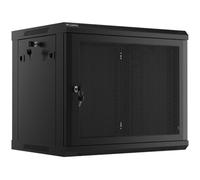 Lanberg Armoire Rack Murale 19" 9u/600 x 450 avec Porte perforée Noire