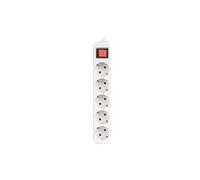 LANBERG Bandes de Marque modèle SCHUKO 5 Sorties avec Protection Blanc 1.5M