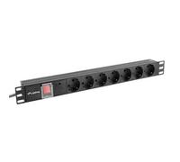 lanberg barre dalimentation en rack pdu 07f 0200 iec bk 1u 7 prises electriques