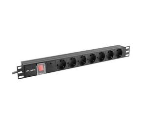 lanberg barre dalimentation en rack pdu 07f 0200 iec bk 1u 7 prises electriques