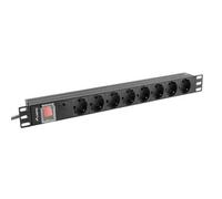lanberg barre dalimentation en rack pdu 08f 0200 bk 1u 8 prises electriques