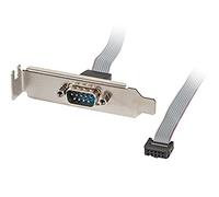 lanberg BR-S Port série (lowprofil) 0002 avec 9 Broches mâle vers 10POL Femelle câble Gris 40 cm