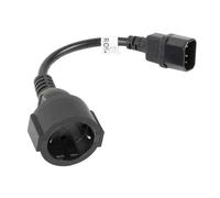 Lanberg CA-C14E-10CC-0018-BK LANBERG IEC 320 C14(M)->SCHUKO(F) KABELADAPTER 20CM AUF UPS