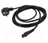 Lanberg Câble d'alimentation C5CA-11CC-003 BK - CEE 7/7 Schuko vers IEC 320 C5, VDE, noir 3 m