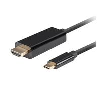 Lanberg Câble USB-C vers HDMI CA-CMHD-10CU-0030-BK 4K 60Hz Mâle-Mâle 3 m Noir