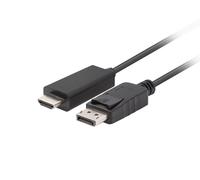 Lanberg CA-DPHD-11CC-0018-BK changeur de genre de câble DisplayPort HDMI Noir