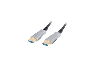 Lanberg CA-HDMI-20FB-0100-BK Câble HDMI 2.0 10m Type A Mâle/Mâle, ARC, Ethernet HDMI, 3840x2160, 18 Gbit/s, HDR, Contacts Or, Noir/Argent