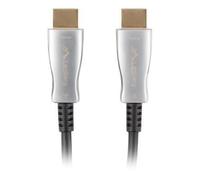 Lanberg CA-HDMI-20FB-0200-BK câble HDMI 20 m HDMI Type A (Standard) Noir, Argent