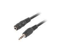 Lanberg CA-MJFJ-10CC-0050-BK câble audio 5 m 3,5mm Noir