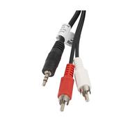 Lanberg CA-MJRC-10CC-0050-BK câble audio 5 m 3,5mm 2 x RCA Noir