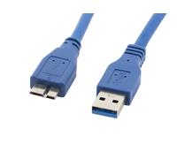 Lanberg Câble USB CA-US3M-10CC-0005-B Micro-USB A / USB A 0,5 m Bleu