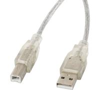 Lanberg CA-USBA-12CC-0018-TR Câble USB 1,8 m 2.0 USB B Transparent (CA-USBA-12CC-0018-TR)