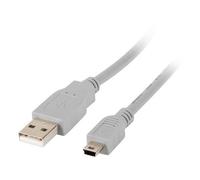Lanberg CA-USBK-10CC-0018-S câble USB USB 2.0 1,8 m Mini-USB A USB A Gris