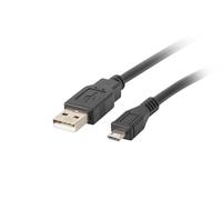 Lanberg CA-USBM-10CC-0010-BK câble USB USB 2.0 1 m Micro-USB B USB A Noir