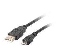 Lanberg CA-USBM-10CC-0018-BK câble USB USB 2.0 1,8 m Micro-USB B USB A 0,48 Gbit/s Noir