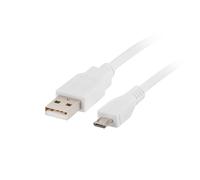 lanberg Câble Micro USB Blanc