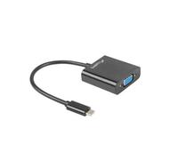 Lanberg Câble adaptateur USB type-C(M) - VGA(F) 0,15m noir