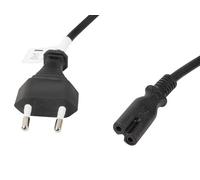lanberg env.-c7ca 11cc 0018 -BK lanbergcee 7/16 Euro mâle vers IEC 320 C7 Femelle câble d'alimentation VDE, Noir 1,8 m
