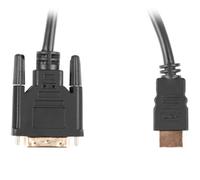 Lanberg Câble HDMI vers DVI-D 24+1 Mâle 3m Double Blindage Or 4K