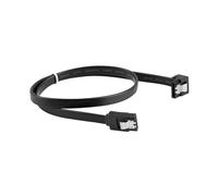LANBERG Câble SATA III 6GB / S Femme Femelle Angle Clip Métal 0.5m Noir
