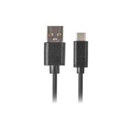 LANBERG USB 2.0 Male/USB C Male Quick Charge 3.0 1M Black