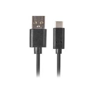 Lanberg câble usb 2.0 mâle/usb c mâle charge rapide 3.0 1m noir