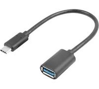 Lanberg Câble USB 3.1 USB type-C(M) 3.1 - USB-A(F) 0.15m noir