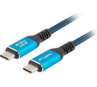 Lanberg Câble Usb-C M/M Usb4 1.5M 240W 8K 60Hz Noir/Bleu