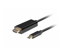 Câble USB-C vers HDMI LANBERG MALE/MÂLE 4K 60Hz 0,5M Noir