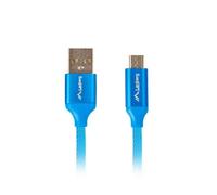 Lanberg Câble USB 2.0 mâle / Micro-USB mâle – Charge rapide 3.0 – 1 m Bleu