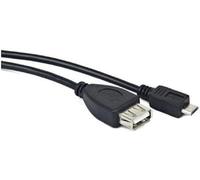 LANBERG Câble USB Micro M à USB-A F 2.0 OTG Noir 15cm OEM